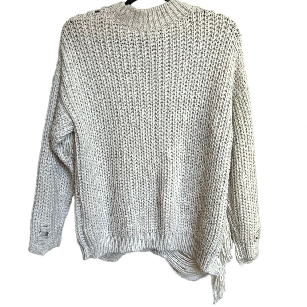 Forever 21 Contemporary Womens‎ Beige Boho Long Sleeve Knit Sweater Size S